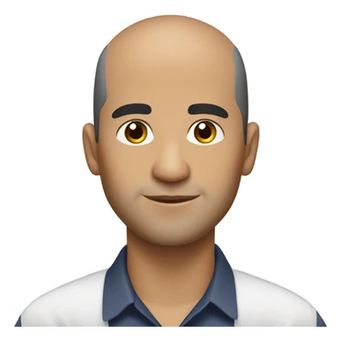 Working at my desk remotely from home balding Hispanic male with black balding hair and lighter skin sticker