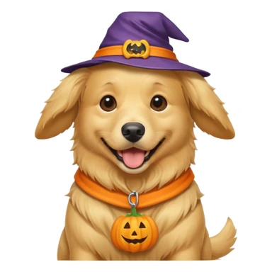 Dog wearing Halloween costume sticker