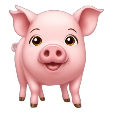 pig-with-brown-curls sticker