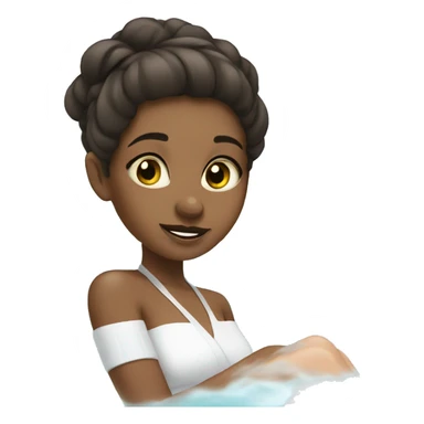Girl spa day sticker