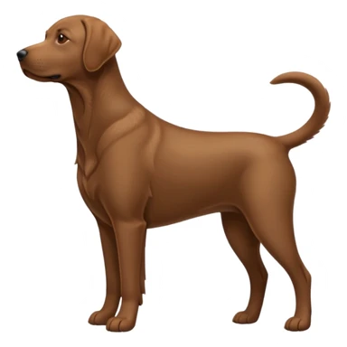 Please make a brown lab one side profile full body like this: 🐕 sticker