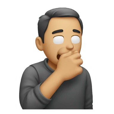 a man coughing  sticker