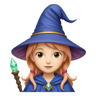 A fairy girl with a wizard hat sticker