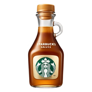 Starbucks Caramel Brûlée sauce in a Starbucks syrup bottle with Starbucks logo  sticker