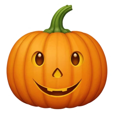 Pumpkin with blush nd cute face sticker