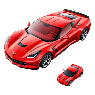Chevrolet Corvette - Chevrolet (Model Year: 2022) (Iconic colour: Red) sticker
