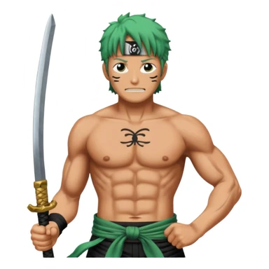 one piece zoro in land of wano sticker