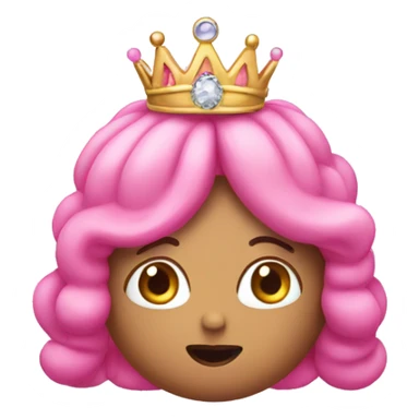 A pink jellybean with a tiara sticker