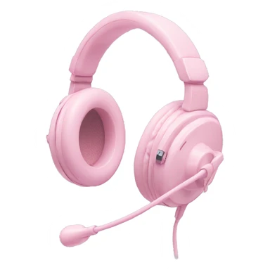 pastel pink gaming headset with microphone  sticker