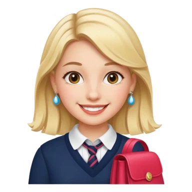 a girl with preppy stuff sticker