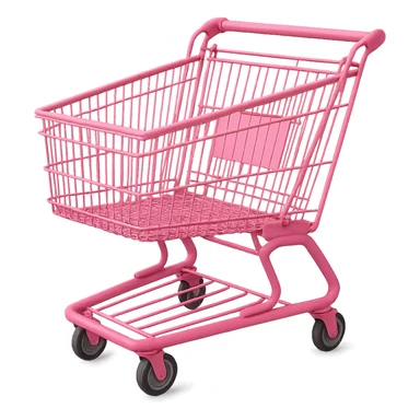 pink shopping cart, variation 4 sticker