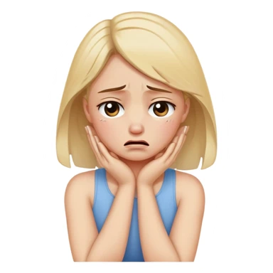 girl arms crossed holding neck crying sticker