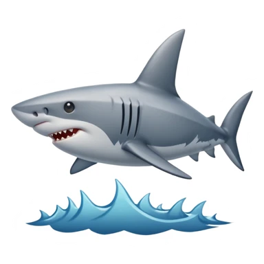 A shark fin out of water sticker