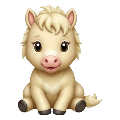 big fat british baby horse sticker