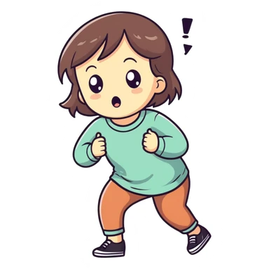 A girl farting sticker