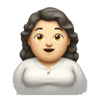 fat woman happy sticker