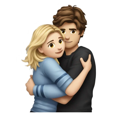 Emoji Chloe grace moretz hugging elrubiusomg sticker