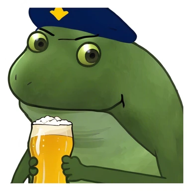 Holding a beer sticker