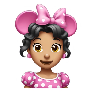 Minnie mouse with a Pink iphone sticker