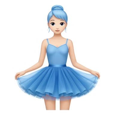 cinematic-realistic-blue-tutu,-layers-of-fine,-soft-tulle-forming-a-voluminous-and-airy-skirt,-delicate-folds-catching-the-light,-slightly-frayed-edges-adding-authenticity,-glowing-softly-with-a-warm-and-ethereal-elegance sticker