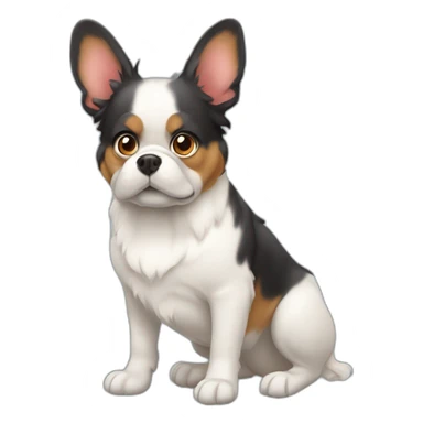 berger australien avec bouledogue français sticker