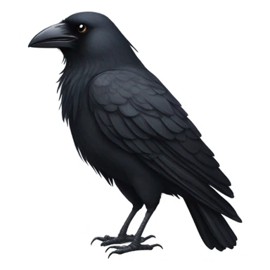 Crow with a mullet hairdo sticker