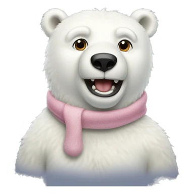 Christmas pastel polar bear sticker