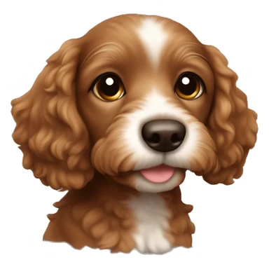 Brown Doxiepoo puppy sticker