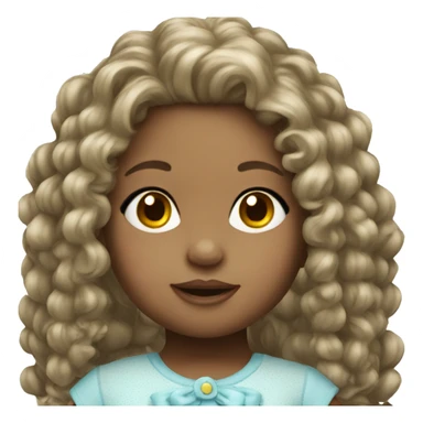 Little girl baby doll sticker