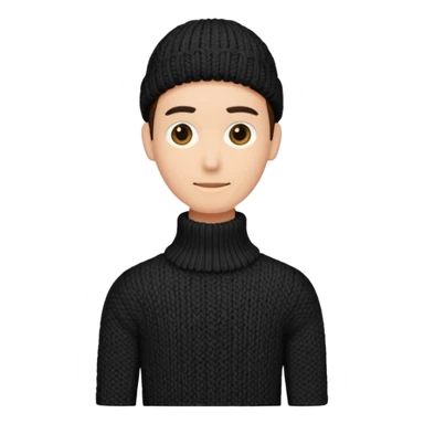 long-necked black knitwear sticker