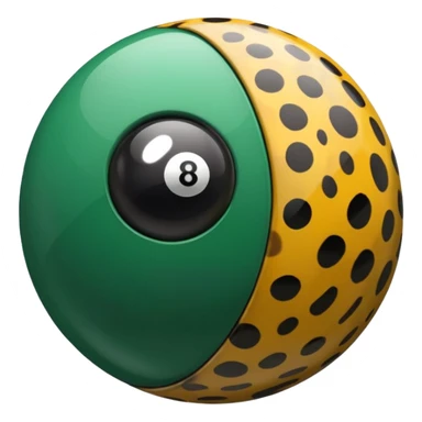 green and cheetah print eightball sticker