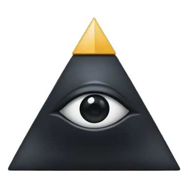 pyramide noir avec un oeil au centre et des taches noir sur toutes les extrémités comme un brouillard noir sticker