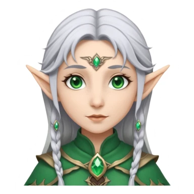 Frieren the female elf mage with silver hair sticker