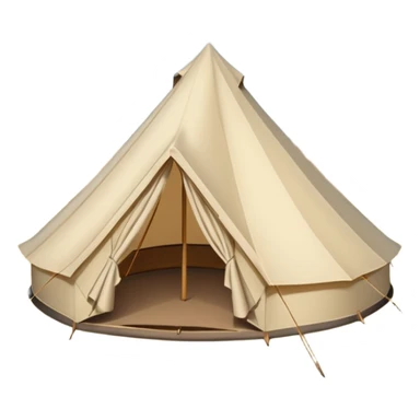 Simple Bell tent arial view sticker