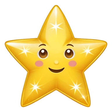 thumbs up with a four-pointed sparkle star with curved edges, friendly and modern sticker