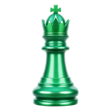 green glitter chess piece knight sticker