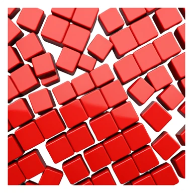 A big LEGO block broken into smaller pieces. sticker