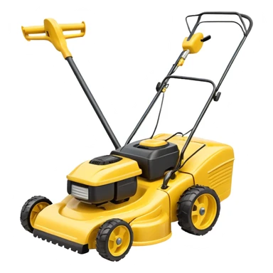 fun lawn mower emojy 2d sticker