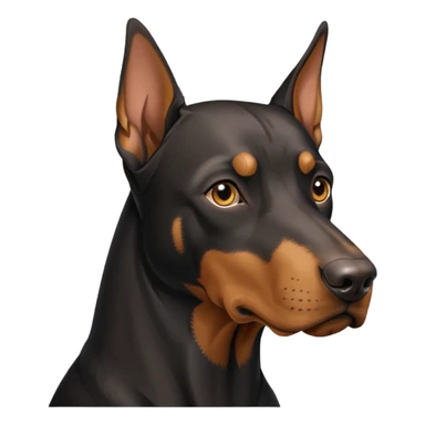 Dobermann european uncropped sticker