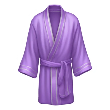Light purple silk slippers and robe sticker