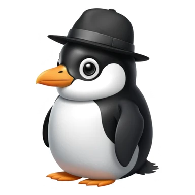 chim cánh cụt, đội mũ sticker