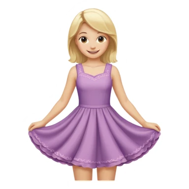 Girl curtsying with dress sticker