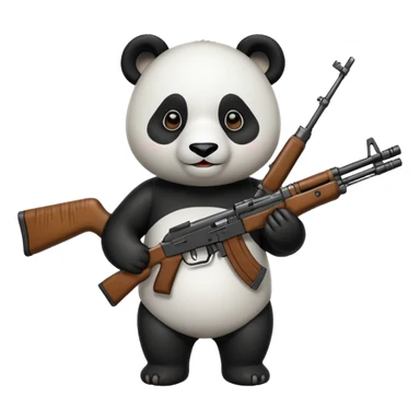 PANDA WITH one AK47 sticker
