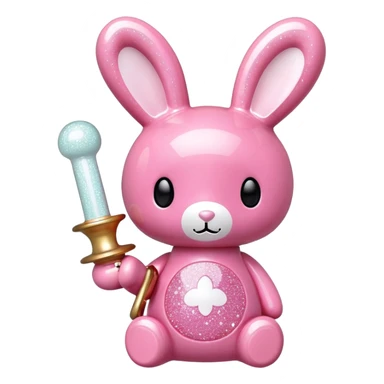 pink glittery mymelody bong sticker