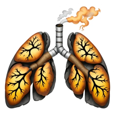 Pulmones fumando sticker