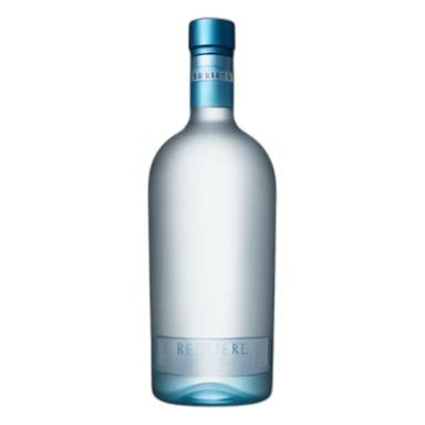 A bottle of belvedere brand vodka sticker