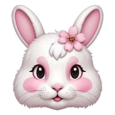 A cherry blossom with a bunny face 🌸🐰 sticker