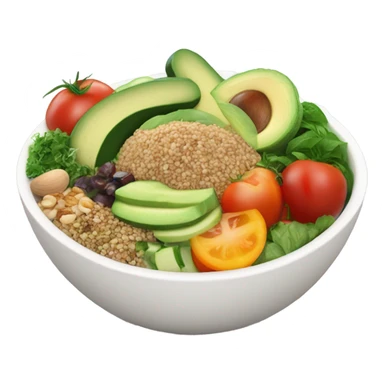 realistic bowl of healthy food sticker