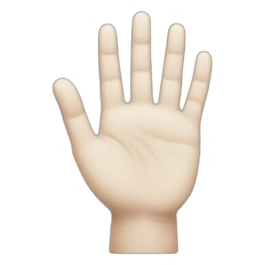 White hand with Six fingers sticker