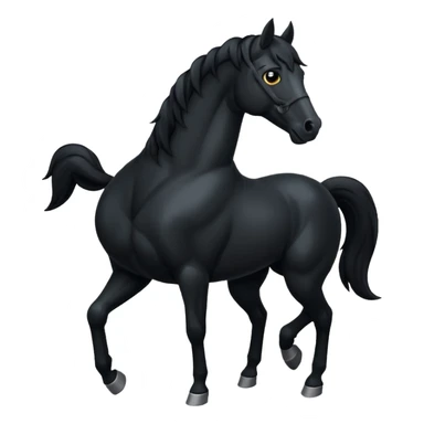 black horse black eyes sticker